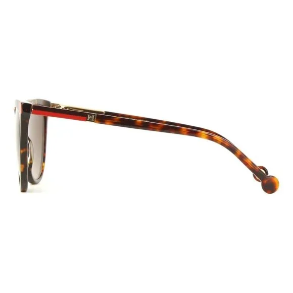 New CAROLINA HERRERA Havana Cat Eye Her 0141/S O63HA Sunglasses Women - Picture 3 of 4